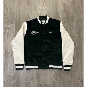 Nike Sport & Sanctuary Corduroy Bomber Jacket -Green- FB9972-397 Mens Size Small